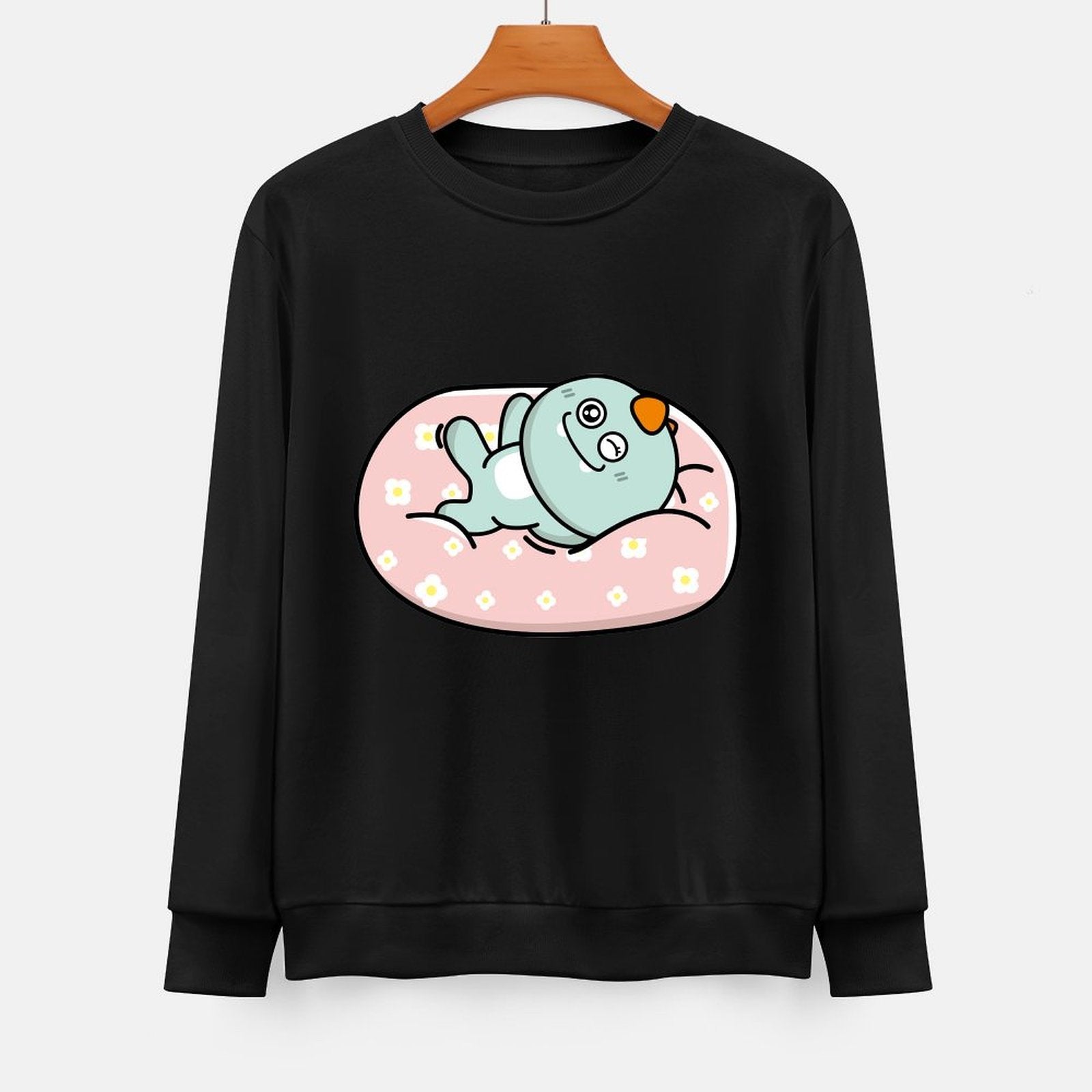 Front Patterned Long Sleeve TopNeutral YearRound